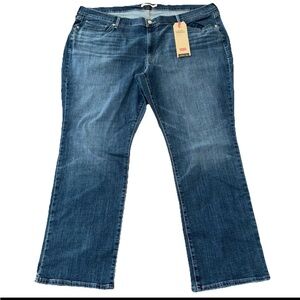 Levis Sculpt Classic Straight Jeans Womens 26 W Blue Medium Wash Hypersoft NEW